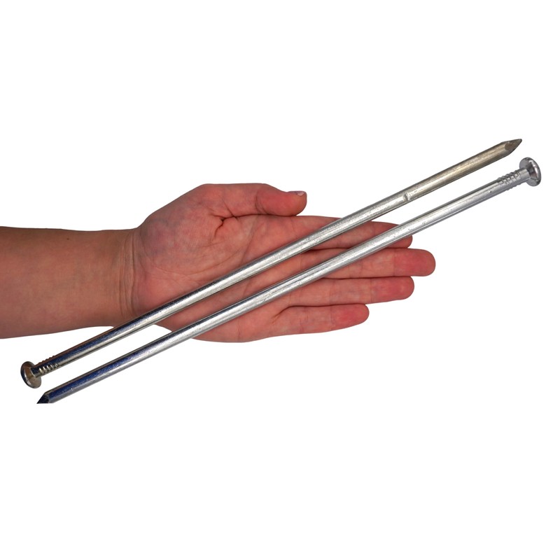 SKIR'CO (Pack of 6) Galvanized Construction Nails 8.0 x 300mm