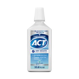 ACT Dry Mouth Anticavity Zero Alcohol Fluoride Mouthwash, Soothing Mint, 33.8 fl. oz.