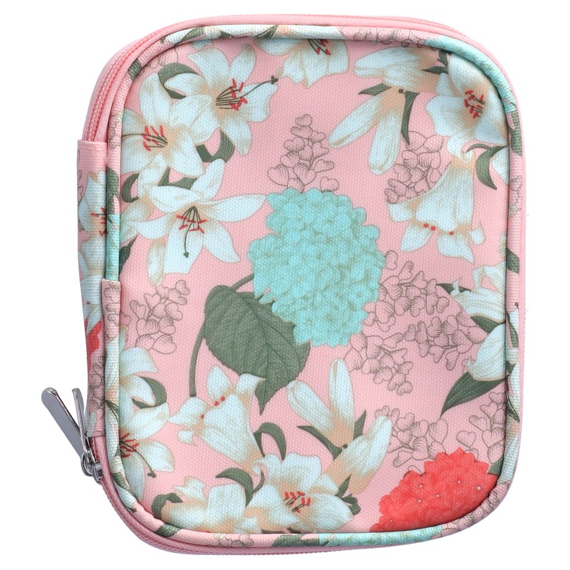 Storage Bag Waterproof Oxford Cloth Pink Lily Portable Household Daily