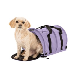 SturdiBag Pro 2.0 Pet Travel Carrier for Cats and Dogs | Soft Sided Pet Carrier Bag with Safety Clips and Seatbelt Straps for Car Travel | XL, Lavender