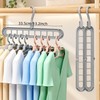 9-Hole Clothes Hangers for Closet Organization – Space-Saving Foldable 3-Pack