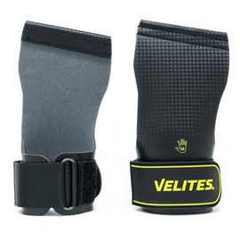 Velites Quad Carbon I Professional Grips for Cross Training or Gymnastics, 100% Vegan, Use with Magnesium, Quick Transitions (Grey, XL)