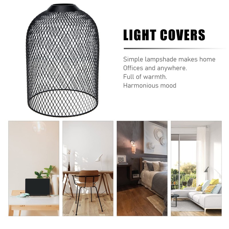 PRETYZOOM Birdcage Chandelier Lamp Shades Black Elegant Light for Home