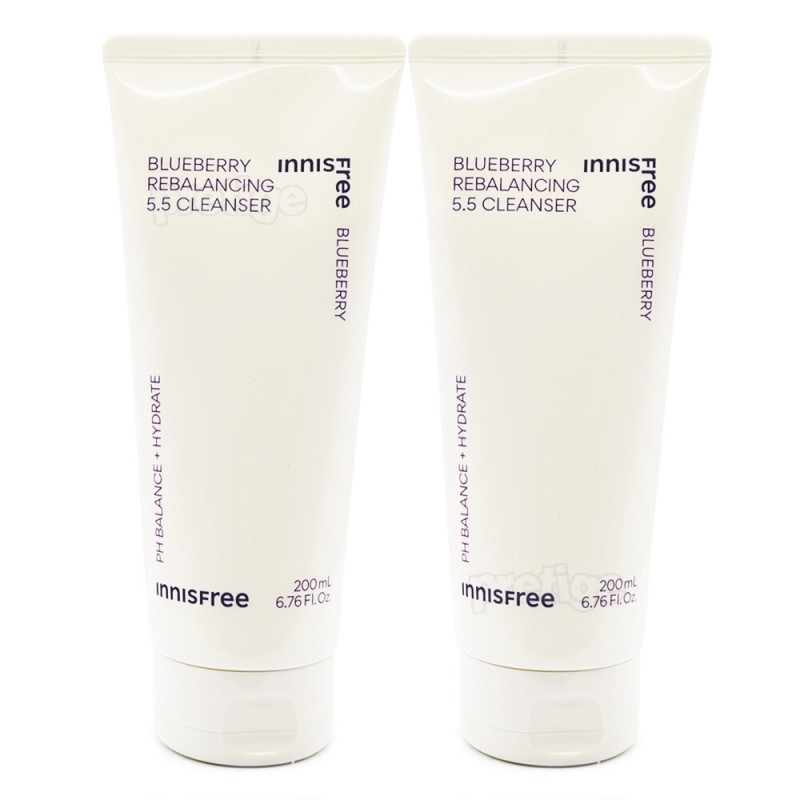 Innisfree Blueberry Rebalancing 5.5 Cleanser 200mlx2 / 이니스프리 블루베리 리밸런싱5.5