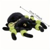 Spider Plush Keychain with Expressive Eyes & Soft Fluffy Body
