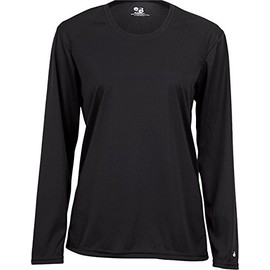 Badger Sports B-Core Ladies' L/S Tee Black Medium