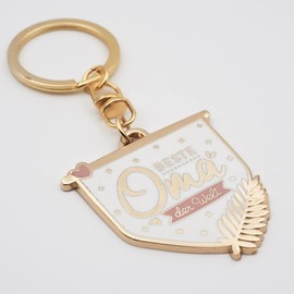 Manahia Keyring Grandma | Best Grandma in the World Gift Pendant for Grandma, Grandparents' Day, Grandma Day, gold