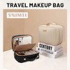 VNIMTI Double Layer Cosmetic Bag, 24 cm - White, Classic