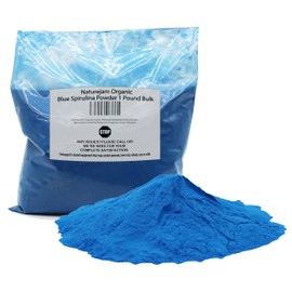 Naturejam Organic Blue Spirulina Powder 1 Pound Bulk-Premium Culinary Grade for Smoothies