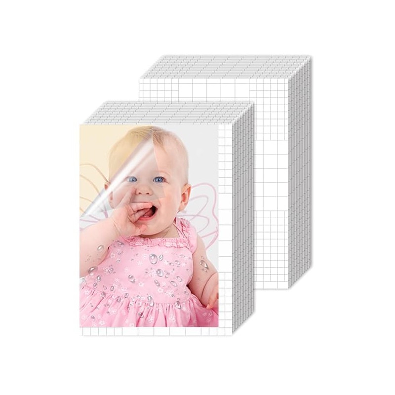 T&W SAME FILM 50 Pack Self Adhesive Laminating Sheets, 4mil,