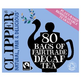 Clipper Organic Everyday Decaf Tea Bags | Natural, Unbleached, Plant-Based Biodegradable & Non GM Black Tea Bags | | Eco Conscious, Organically Grown & Fair Trade Tea (80 Teabags)