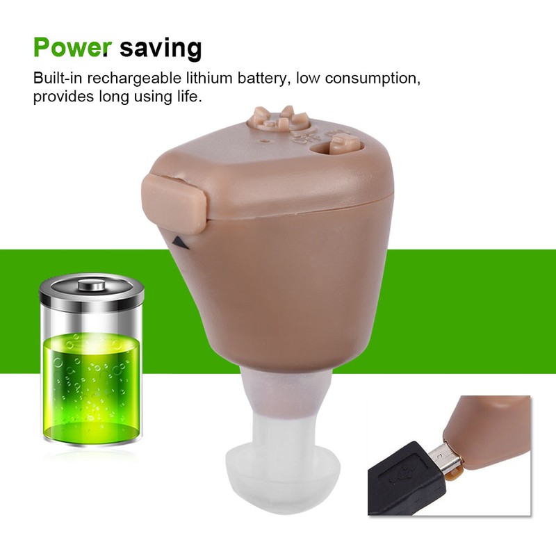 Mini Invisible Rechargeable Hearing Aid Sound Amplifier for Elderly/ Hearing