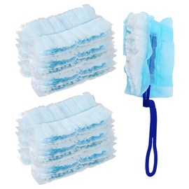 21 Pcs Flash Dust Magnet,Disposable Duster Heads with Handle Refills,Fluffy Blue Dusters Removal Refill Kit,for Cleaning Dust Dirt Hair,Furniture,Home,Office