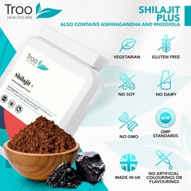 Shilajit Plus - Advanced Adaptogen Complex with Ashwagandha, Rhodiola & Zinc for Energy, Mood, and Immune Support - 60 Capsules