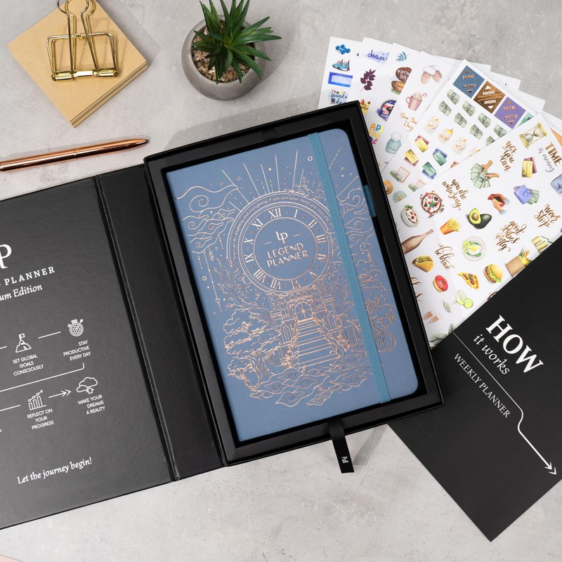 Legend Weekly Planner Premium – Undated Weekly, Monthly & Budget