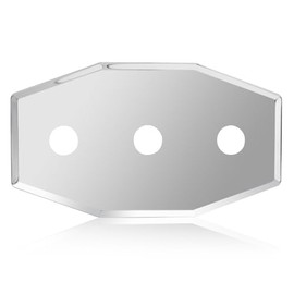 03-1654 Stainless Steel Smitty Plate, 8-Inch Center, Three Hole Shower Wall Cover