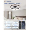 ZMISHIBO Low Profile Ceiling Fans with Lights and Remote, 20