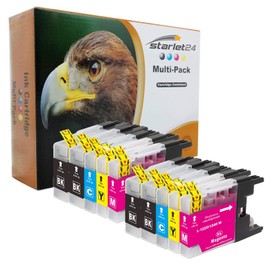 10x Printer Cartridges Compatible with Brother LC-1220 LC-1240 DCP-J525 W MFC-J430 W MFC-J5910 DW MFC-J625 DW MFC-J6510 W MFC-J6710 DW MFC-J6910 DW