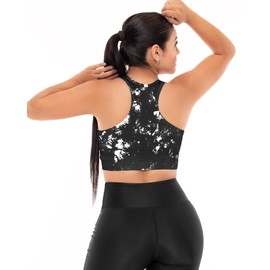 Asul Top Deportivo Mujer Sujetador Licra Dry FIT Dama Bra Sport Ropa Fitness Gym Yoga Running (MX/US, Alfa, Mediano, Regular, Regular, Negro)