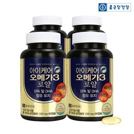 Chong Kun Dang Health Eye Care Omega 3 Royal x 4 bottles (12 months supply) / Blood circulation improvement / Vitamin A / 종근당건강  아이케어 오메가3 로얄 x4병 (12개월분) /혈행개선 /비타민A