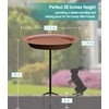 Garbuildman Extra-Large Freestanding Birdbaths Bowl, Detachable Decoration Spa with Metal