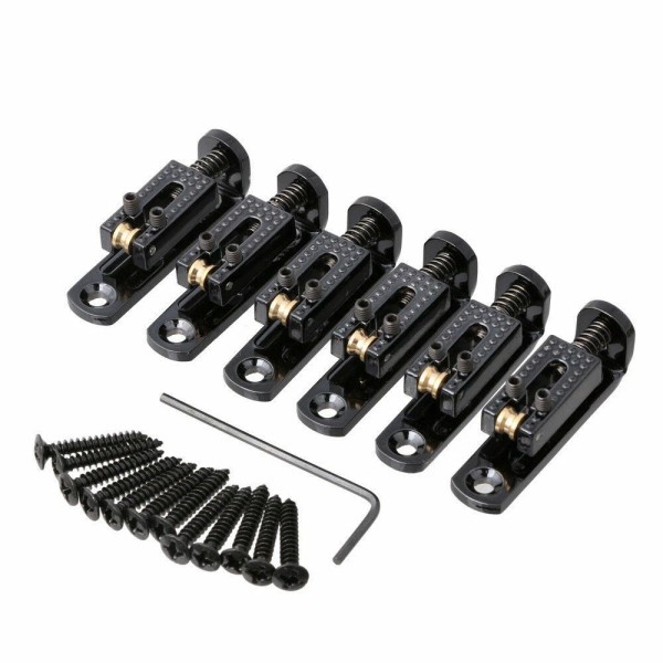Unbranded 6pcs Single String Roller Saddle Guitar Bridge for cigar