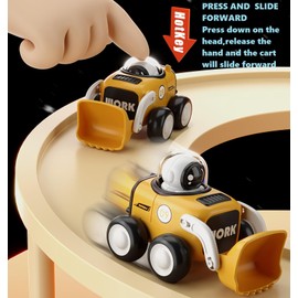 Plaitaoai Press and Go Car Toys for Toddlers 1-3, Baby Racing Cars, Infant Play Vehicle Set, Baby Push Go Friction Car Toys for 6-9-12-18 Months, 1st Birthday Gifts for 1-2 Years Old Boys