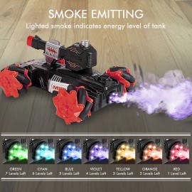 Crawler Contixo SC6 RC Remote Control Combat LED Laser Smoke Battle Tanks 2-Pack