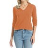 QUALFORT Sweaters for Women V Neck Long Sleeve Pullover Sweater