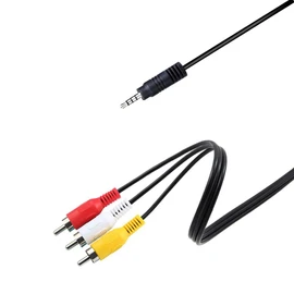 axGear AUX 3.5mm 3 RCA AV Audio Video Converter Cable Male to Male TV Cord Adapter Wire