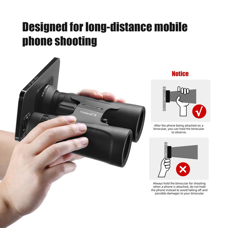 SUNWAYFOTO BA-43 Cell Phone Adapter for Binocular, Universal Smartphone Mount