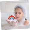 Baluue 3Pcs Rainbow Body Bath Scrubber Set Comfortable Bath Flowers
