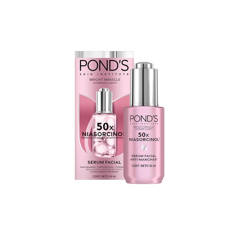 POND'S Sérum Facial 50x Bright Miracle con Niasorcinol Anti-manchas, 30gr
