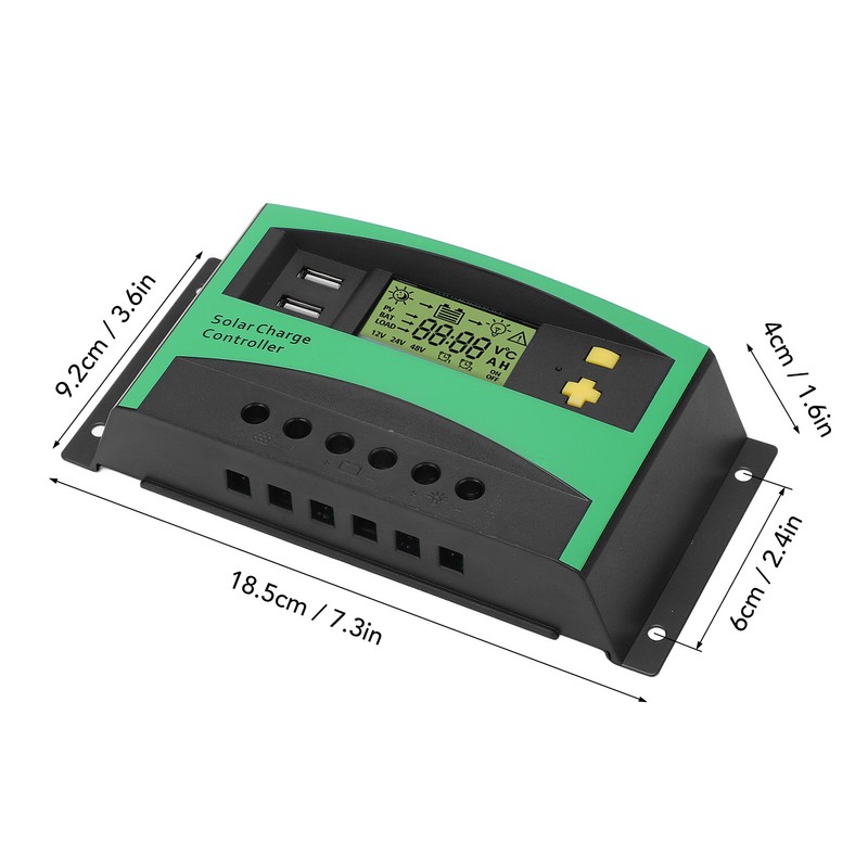 Solar Charge Controller PWM Panel Regulator 12V 24V 30A with