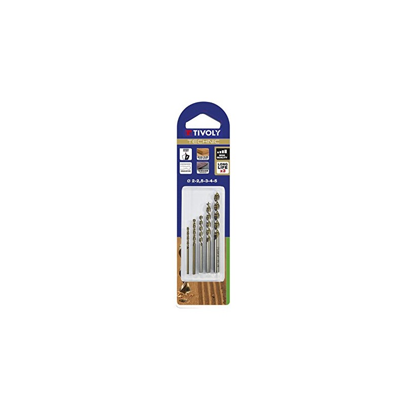 tivoly Technic 10864070003 Drill Bit Set Wood Graduated Grey Bronze