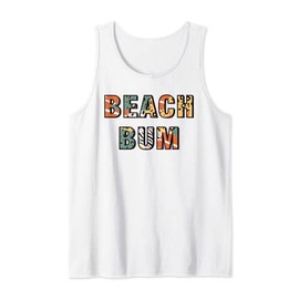 Beach Bum Summer Vacation Vintage Leopard Print Y2K Granola Tank Top