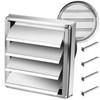 Funmit 6'' Metal Dryer Vent Cover, 7"x7" Outside Dimensions with
