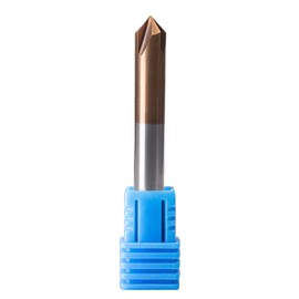 ARMOUR TOOLING - 4 Flutes Carbide Chamfer End Mill 8mm Shank V Groove Router Bit for CNC Carving and Chamfering & Deburring (8mm 90 Degree)