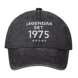 Sugeru Baseball Cap, Super Grandpa, Birthday Gift Man, Gift for Grandpa for Birthday Baseball Cap with Pattern, Baseball Cap Men, LEGENDARY SINCE 1975