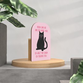 Geschenk für Katzenliebhaber Gedicht Katze Holzkarte - Geburtstagskarte - Katzenliebhaber Geschenke, Geschenk Katzenliebhaber Frauen, Katzenmama, Katzen Mama Geschenk, Lustige Geburtstagskarte