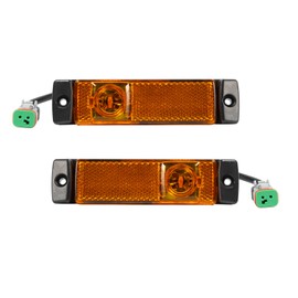 EVERESTHD 2PCS LED side marker light Amber Fairing Light Side Hood Indicator Lamps Fits for Kenworth T880 2014-up P546116