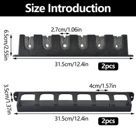 SXTDKMJ Rod Stand, 2 Pairs Rod Holder Fishing Rod Holder Wall Fishing Rod Stand Wall Mount Storage of 12 Rods for Family Wall Garage
