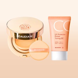 Beaudiani [SET] Beau Diani Good Coverage Cushion Foundation Original Flight Attendant Pact + Glowing CC Cream 50ml / [SET] 뷰디아니 커버력좋은 쿠션 파운데이션 원조 승무원팩트 + 광채 씨씨크림 50ml