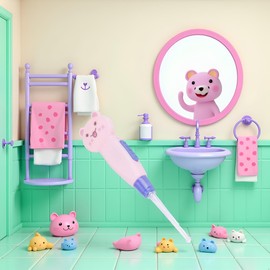 Pink Cat Cartoon Baby Ear Cleaner LED Earpick Earwax Remover with Replacement Head Kids Ear Clean Tool Earwax Removal ealth Care Ear Care