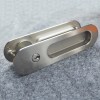 Ccjh Stainless Steel Oval Sliding Door Lock Sleek Security for