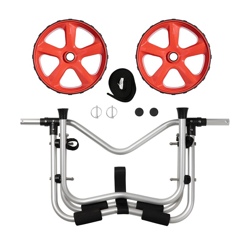 ValenLyra Heavy Duty Kayak Cart with 10-inch Solid Never-Flat Tires