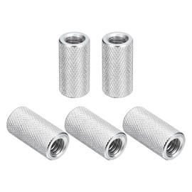 QUARKZMAN Pack of 20 Knurled Thumb Nuts, 1/4 Inch - 20 x 20 mm Hand Nut P Nut Made of Aluminium Alloy Camera Tripod P Nut Locking Adjustment Nut for 3D Printers, Silver