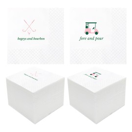 Geloar Funny Golf Cocktail Napkins (Fore-Bogeys)