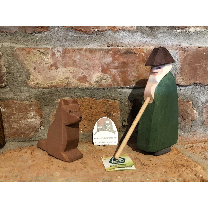 Ostheimer 10302 Hütehund aus Holz Höhe 7,7cm