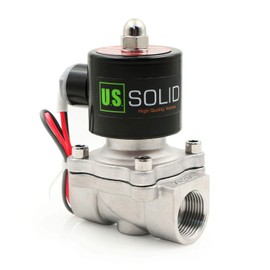 U.S. Solid 3/4inches Stainless Steel Electric Solenoid Valve 24V AC N.C. Air Water Oil VITON